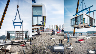 Illustration for article titled This Tiny Hotel Pod Sits on the Roof of a 60-Year-Old Historic Building